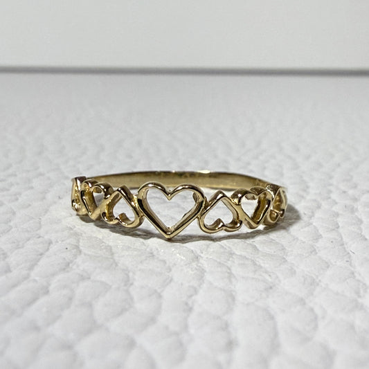 14K ITALIAN GOLD HEART RING (SIZE 7.5) | NAVARRO JEWELRY