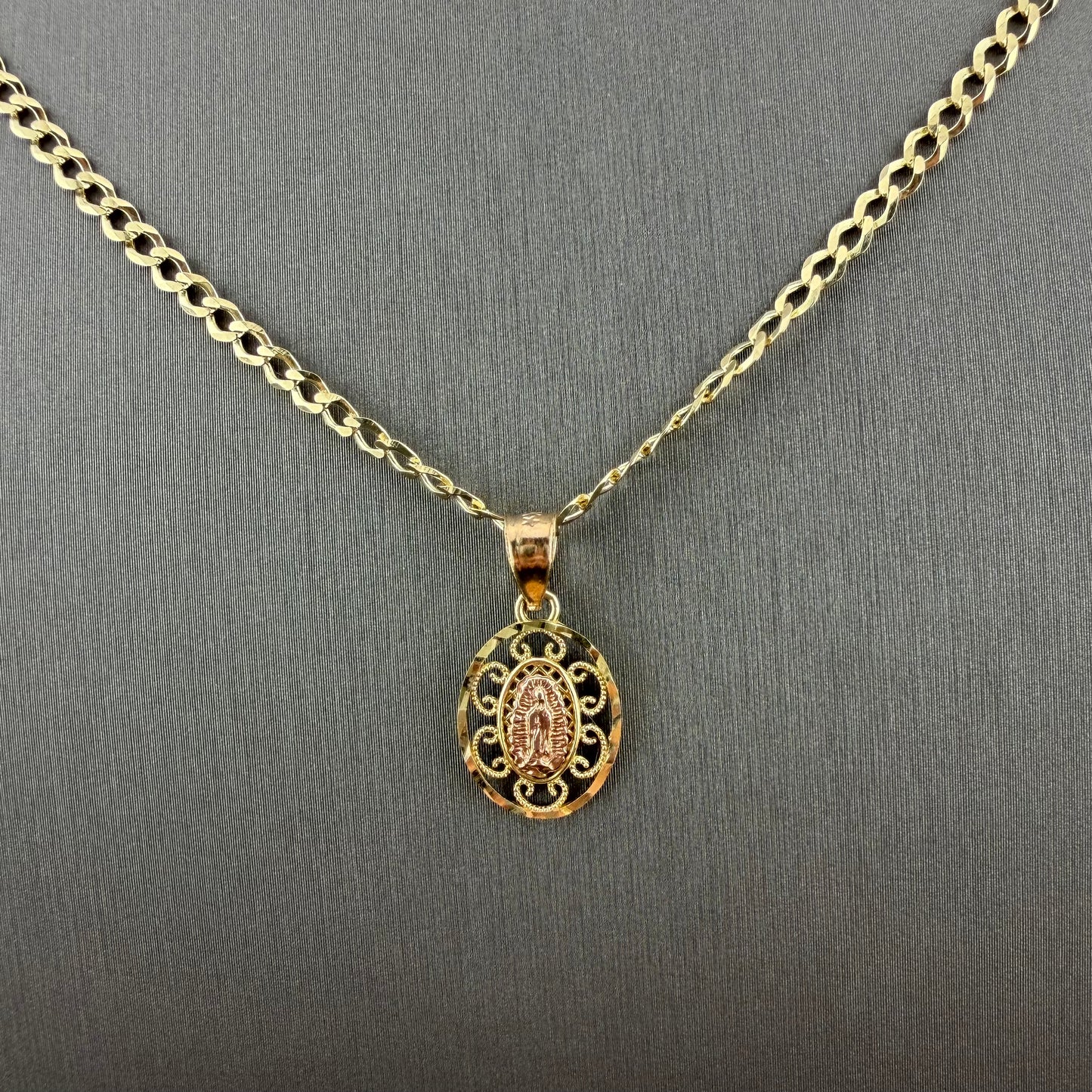 14K Gold Virgin Mary Pendant | NAVARRO JEWELRY | Real Gold Pendant
