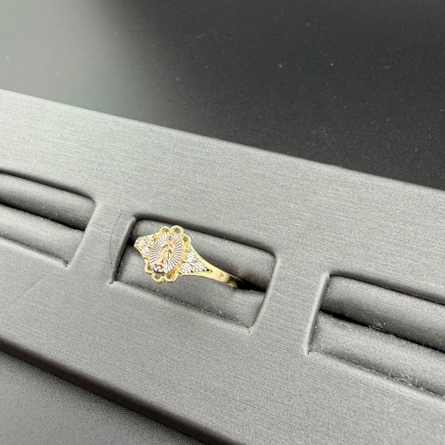14K Gold Virgin Mary Ring Size 6 | NAVARRO JEWELRY | Real Gold Ring