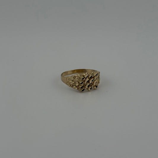 14K Gold Nugget Ring | NAVARRO JEWELRY | SIZE 10