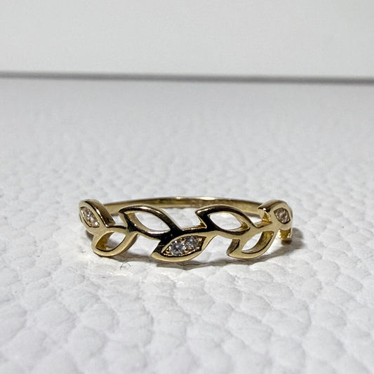 14K ITALIAN GOLD LEAF RING (SIZE 8) | NAVARRO JEWELRY