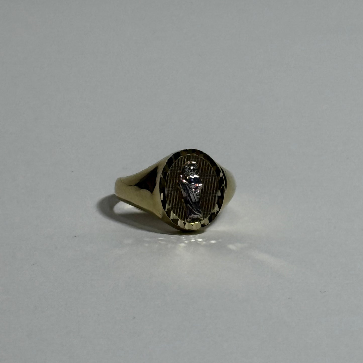 14K ITALIAN GOLD SAN JUDAS RING ( SIZE 10 )  | NAVARRO JEWELRY