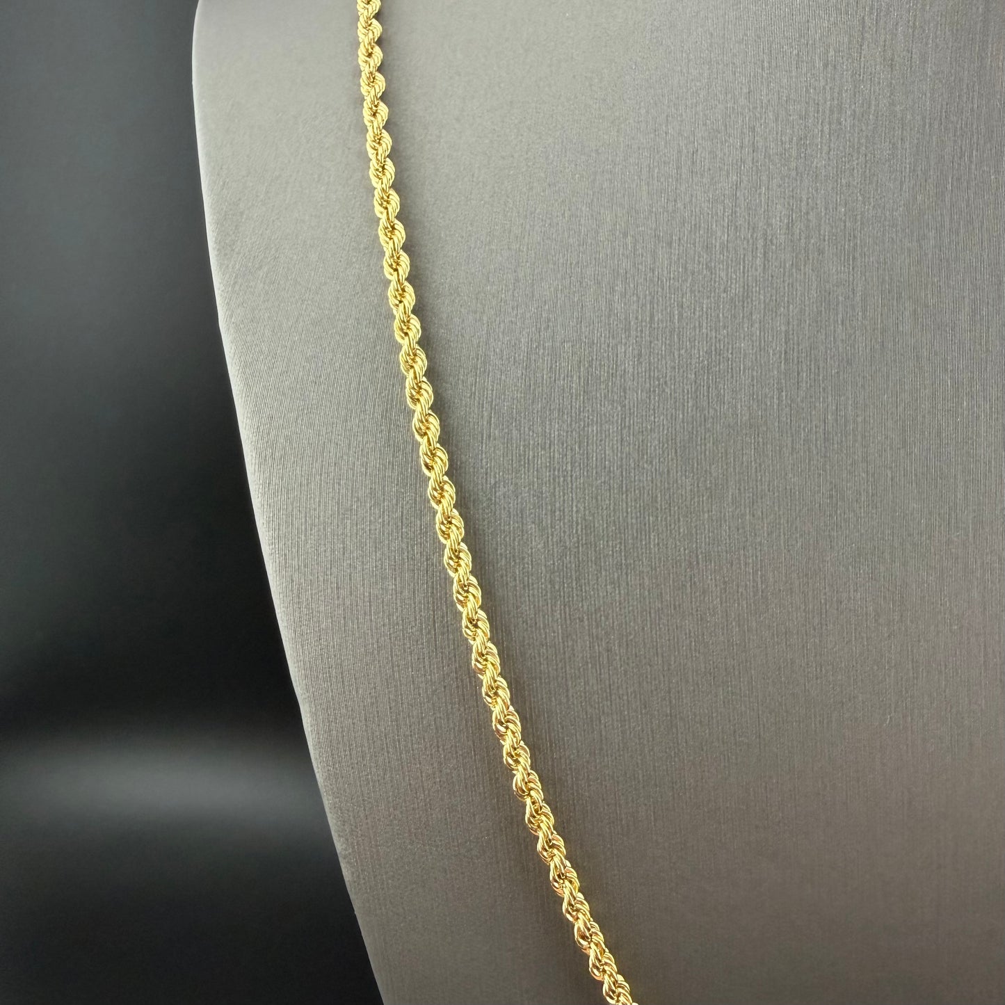 14K Gold Rope Chain 24" | 3 MM | NAVARRO JEWELRY