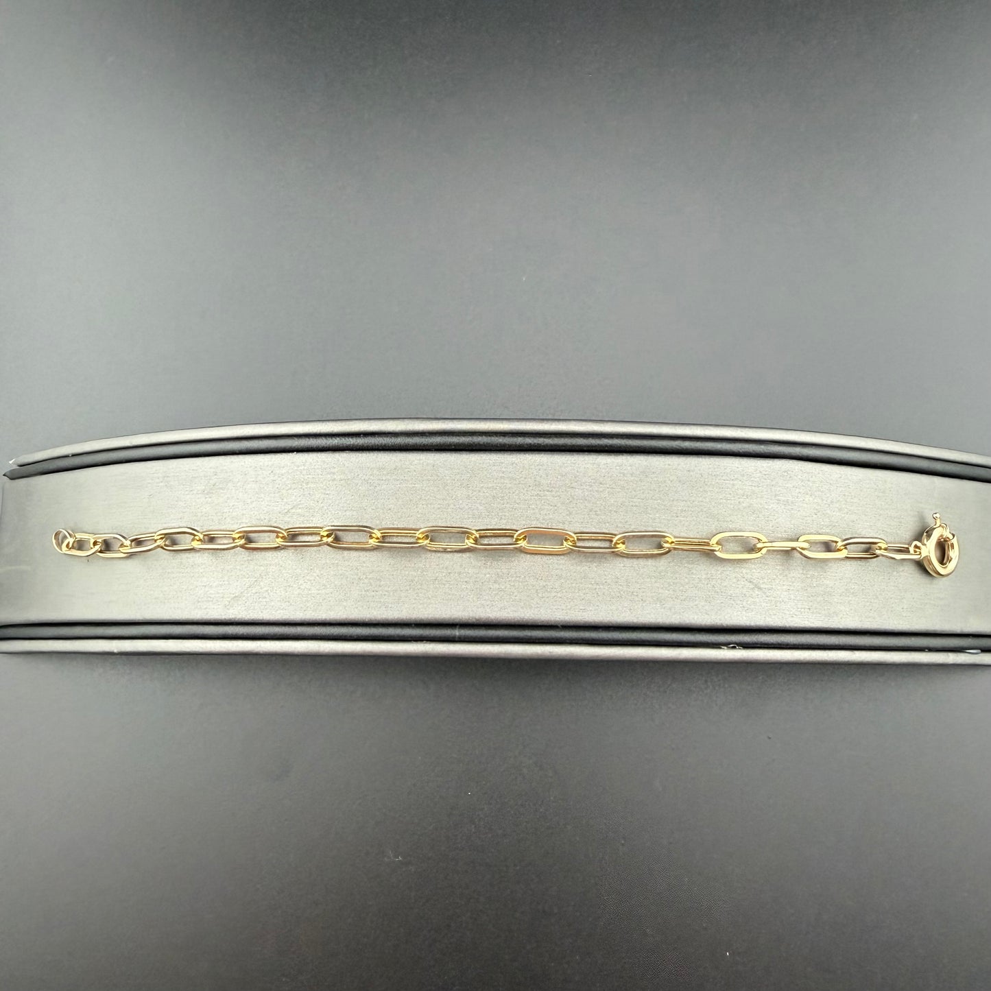 14K Gold Paper Clip Bracelet 7" | 4.5 MM | NAVARRO JEWELRY