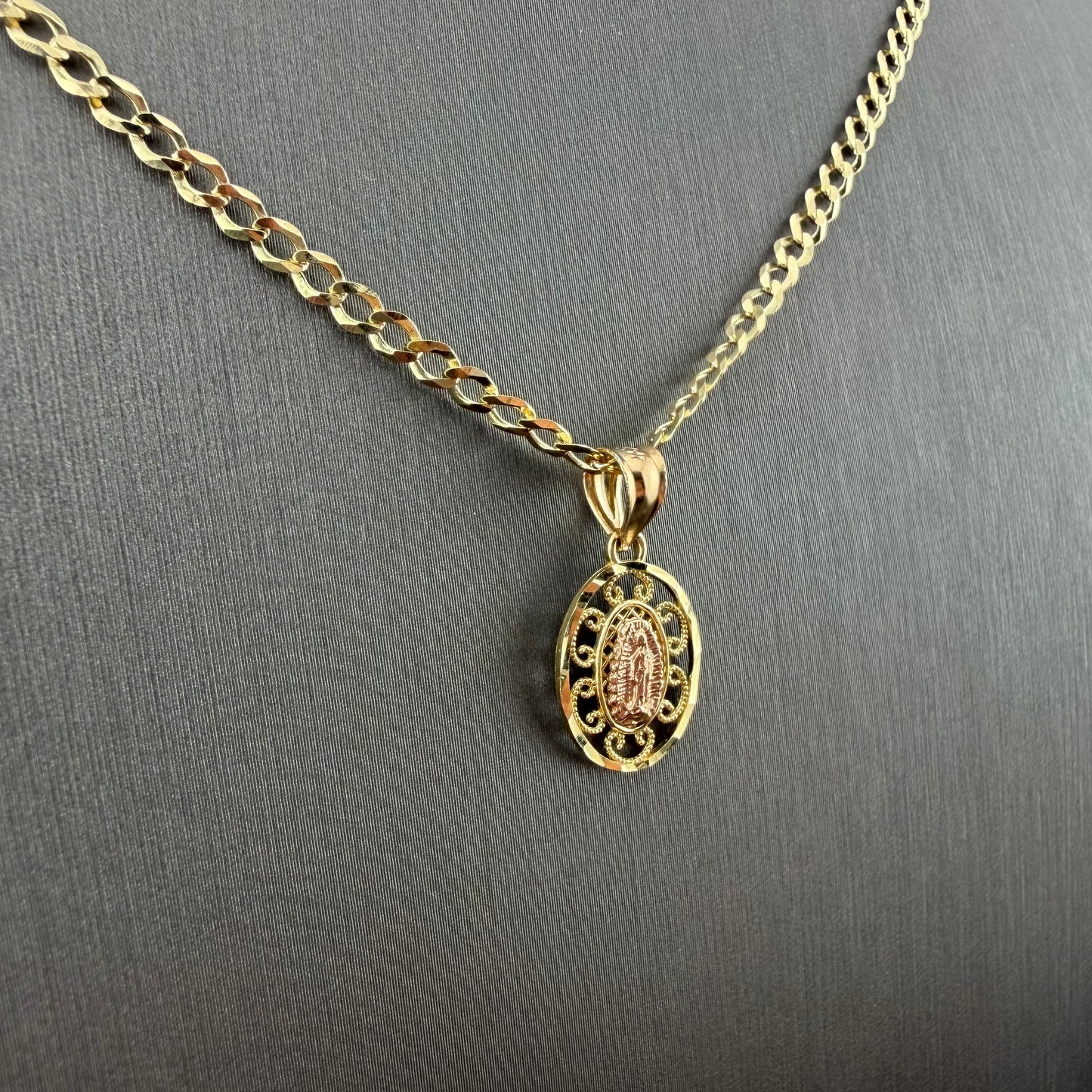 14K Gold Virgin Mary Pendant | NAVARRO JEWELRY | Real Gold Pendant