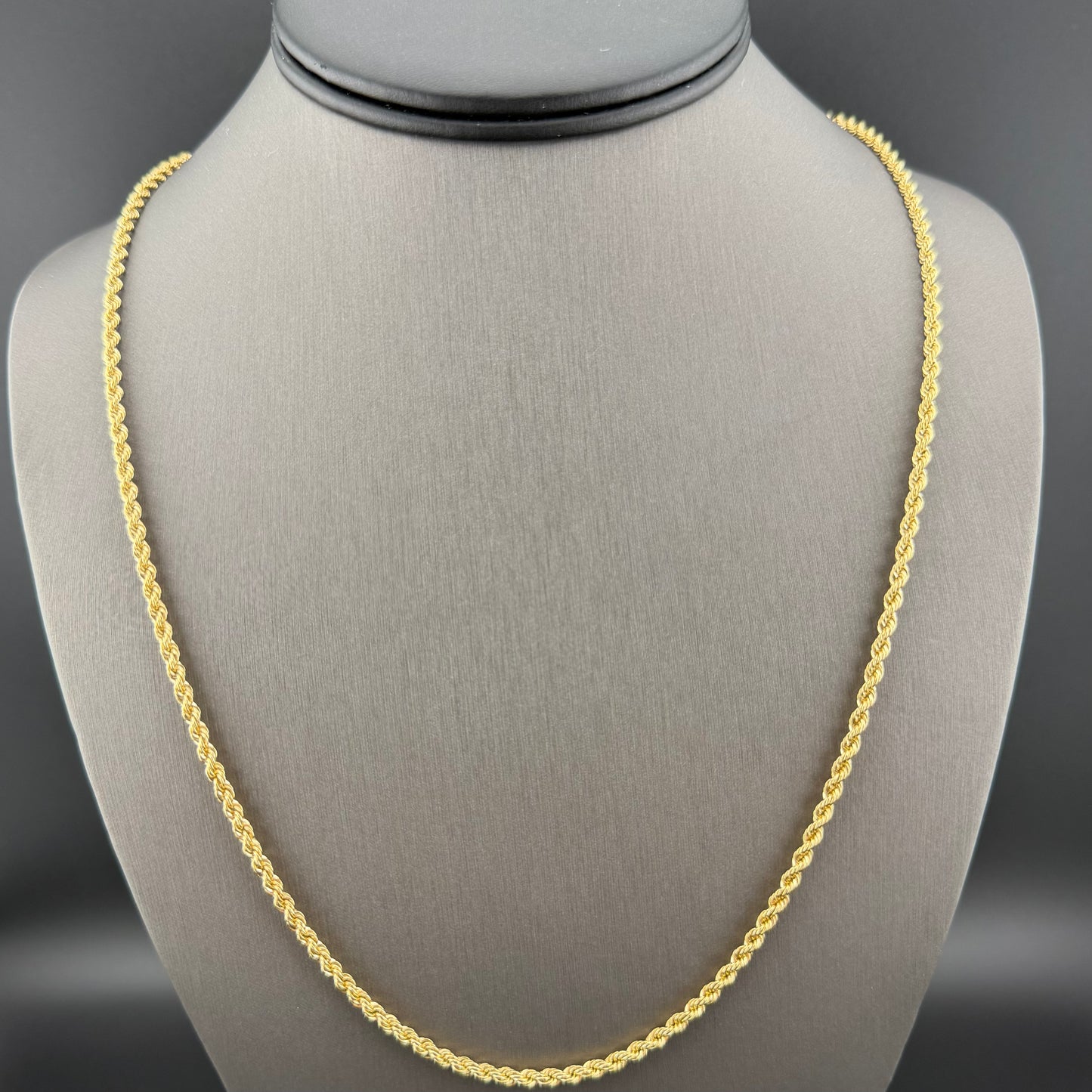 14K Gold Rope Chain 24" | 3 MM | NAVARRO JEWELRY
