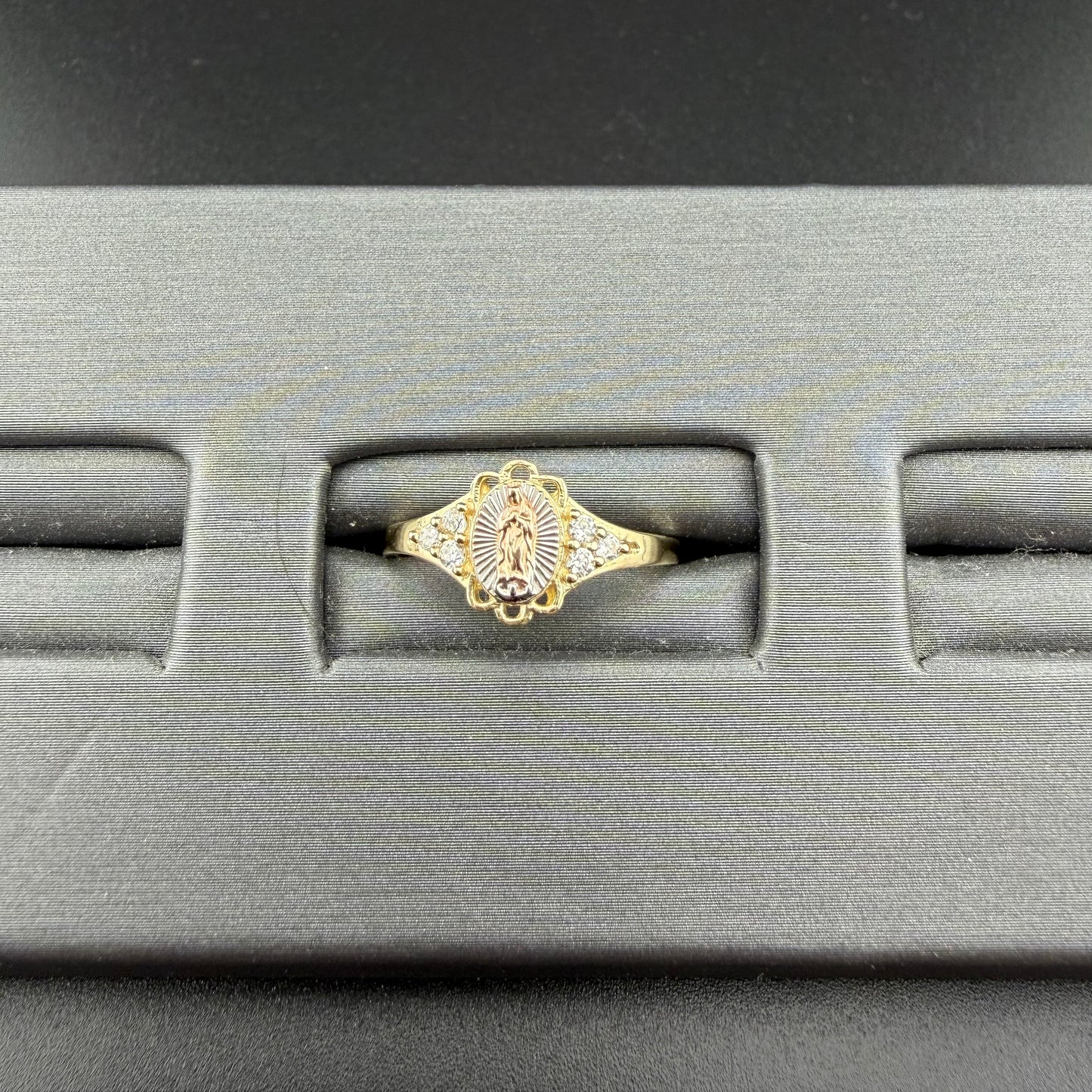 14K Gold Virgin Mary Ring Size 6 | NAVARRO JEWELRY | Real Gold Ring