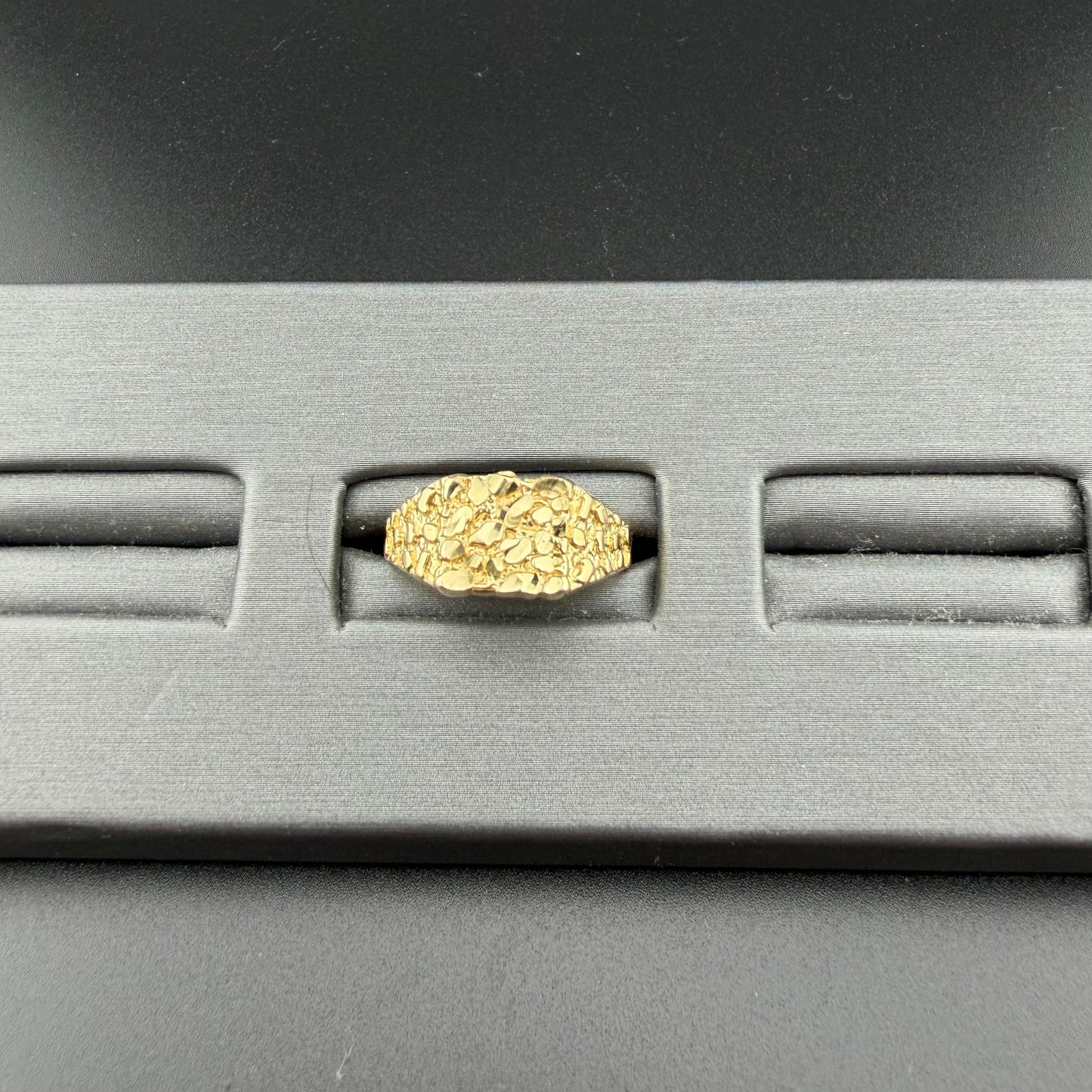 14K Gold Nugget Ring Size 9.5 | NAVARRO JEWELRY | Real Gold Ring
