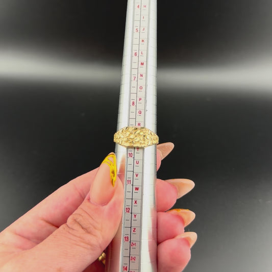 14K Gold Nugget Ring Size 9.5 | NAVARRO JEWELRY | Real Gold Ring