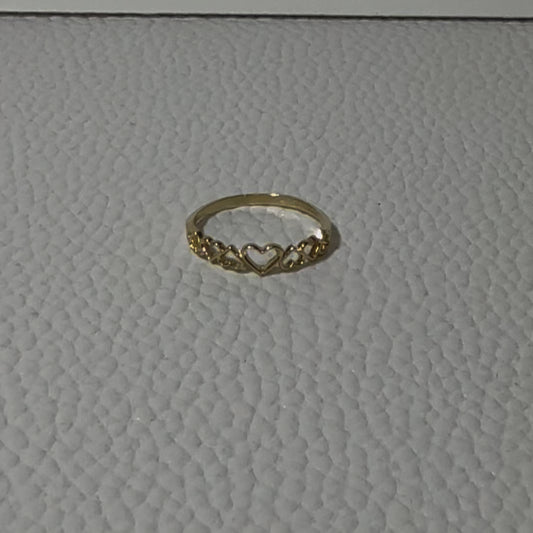 14K ITALIAN GOLD HEART RING (SIZE 7.5) | NAVARRO JEWELRY