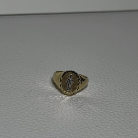 14K ITALIAN GOLD SAN JUDAS RING ( SIZE 10 )  | NAVARRO JEWELRY