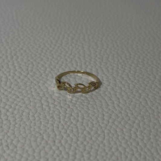14K ITALIAN GOLD LEAF RING (SIZE 8) | NAVARRO JEWELRY